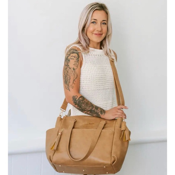 White Elm GEMINI CONVERTIBLE BACKPACK - ALMOND - Picture 8 of 9
